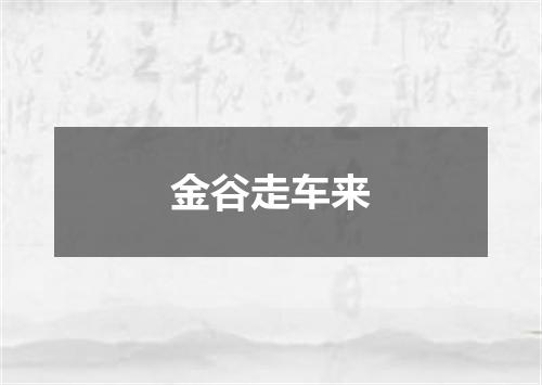 金谷走车来
