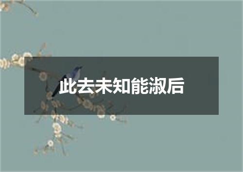 此去未知能淑后