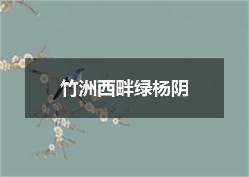 竹洲西畔绿杨阴