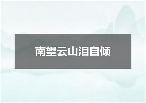 南望云山泪自倾