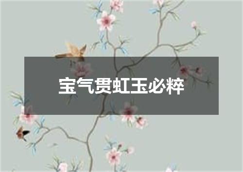 宝气贯虹玉必粹