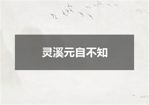灵溪元自不知