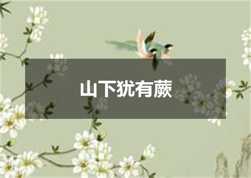 山下犹有蕨