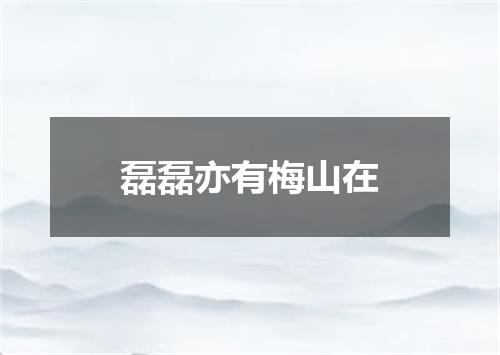 磊磊亦有梅山在
