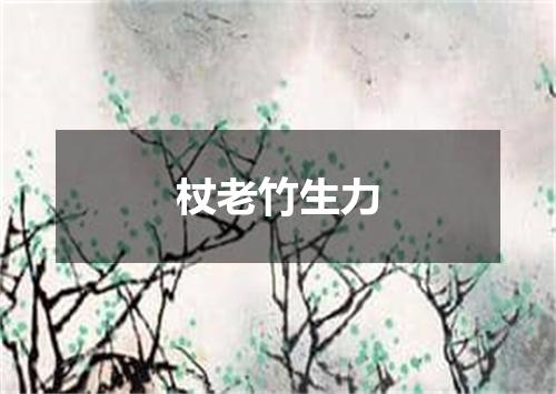 杖老竹生力