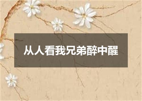 从人看我兄弟醉中醒