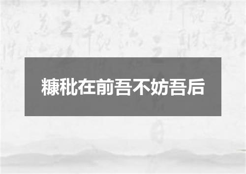 糠秕在前吾不妨吾后