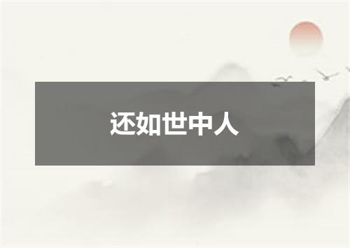 还如世中人