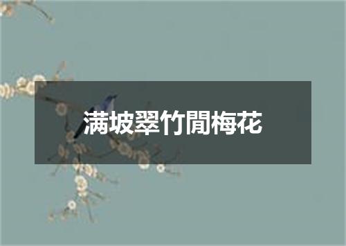 满坡翠竹閒梅花