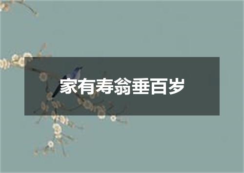 家有寿翁垂百岁