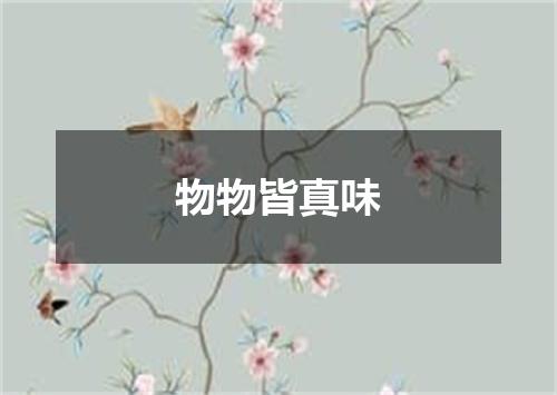 物物皆真味