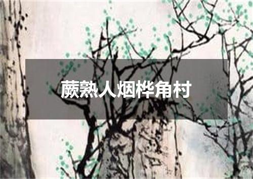 蕨熟人烟桦角村