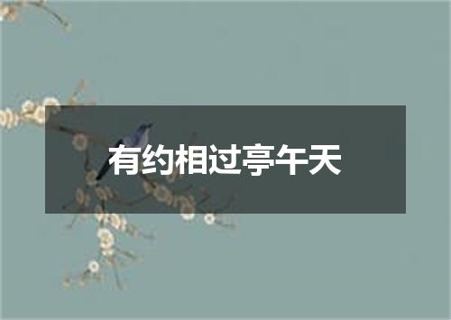有约相过亭午天