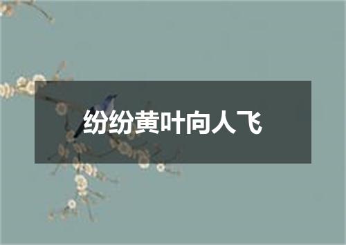 纷纷黄叶向人飞