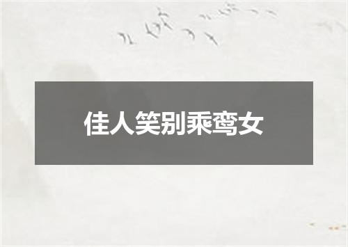 佳人笑别乘鸾女
