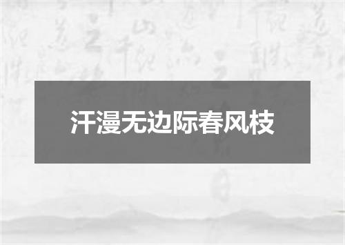 汗漫无边际春风枝
