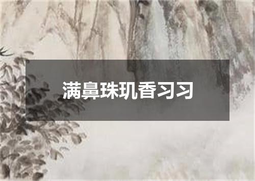 满鼻珠玑香习习