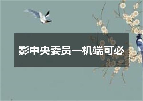 影中央委员一机端可必