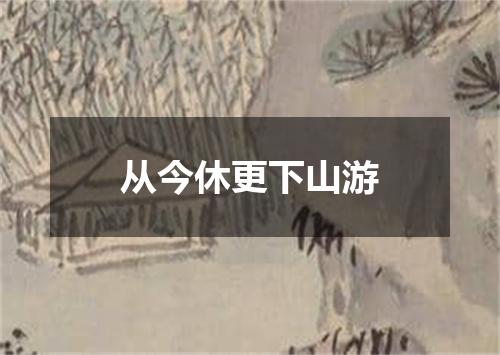 从今休更下山游