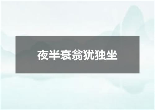 夜半衰翁犹独坐