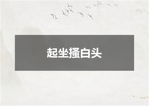 起坐搔白头