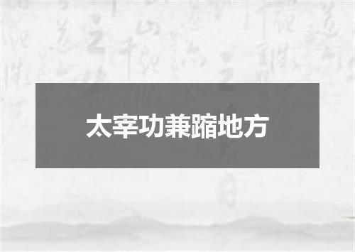 太宰功兼蹜地方