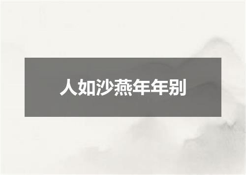 人如沙燕年年别