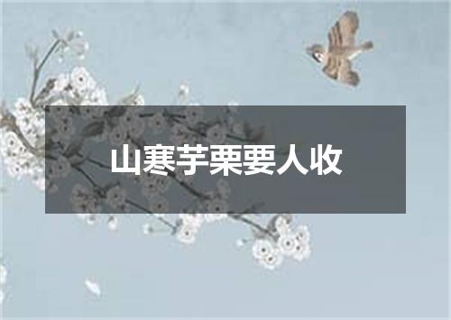 山寒芋栗要人收