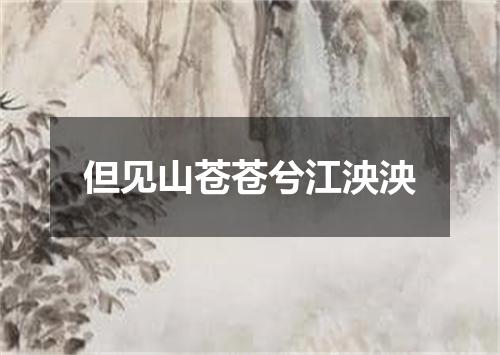 但见山苍苍兮江泱泱