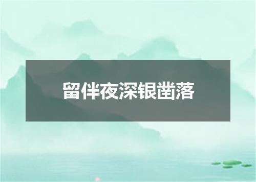 留伴夜深银凿落