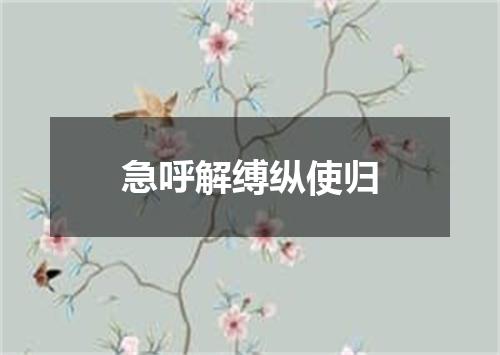 急呼解缚纵使归