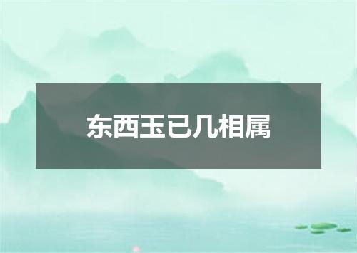 东西玉已几相属