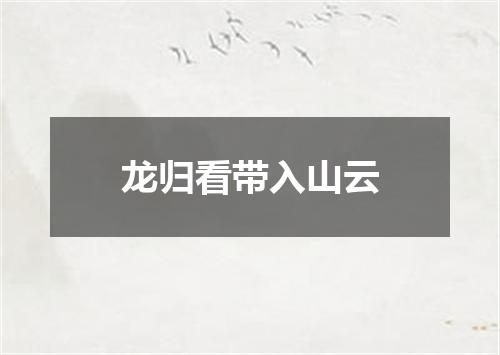 龙归看带入山云
