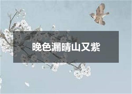 晚色漏晴山又紫