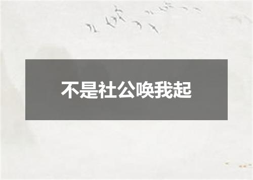 不是社公唤我起