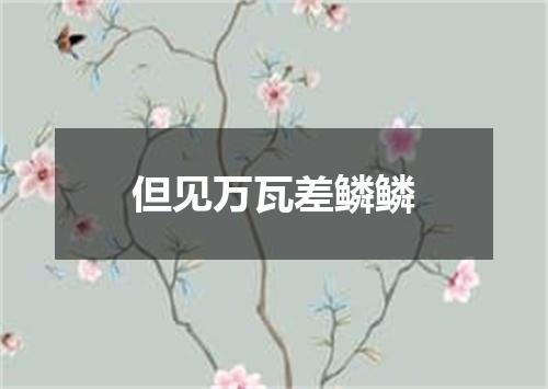 但见万瓦差鳞鳞