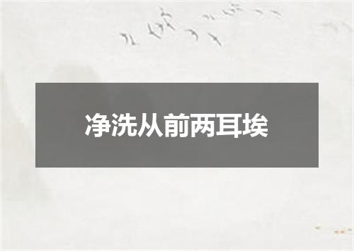 净洗从前两耳埃