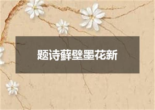 题诗藓壁墨花新