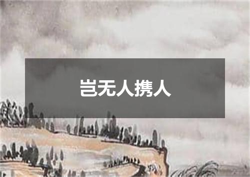 岂无人携人