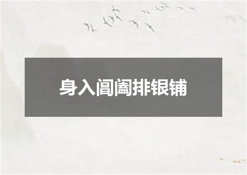 身入阊阖排银铺