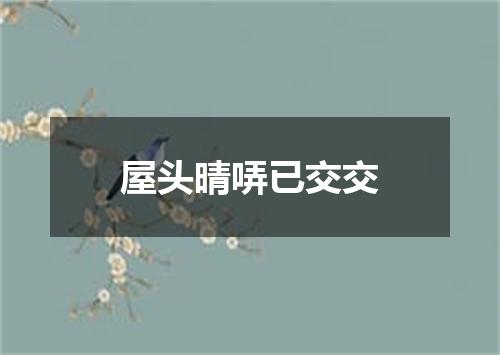 屋头晴哢已交交