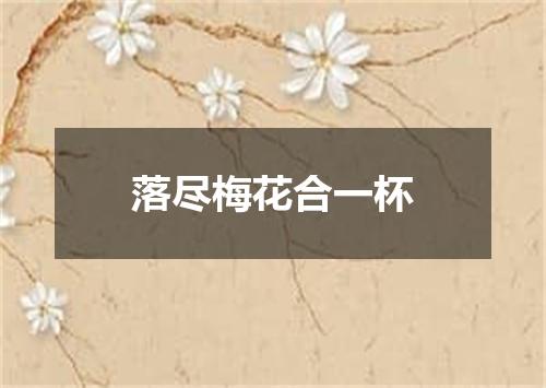 落尽梅花合一杯