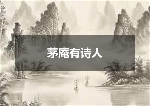 茅庵有诗人