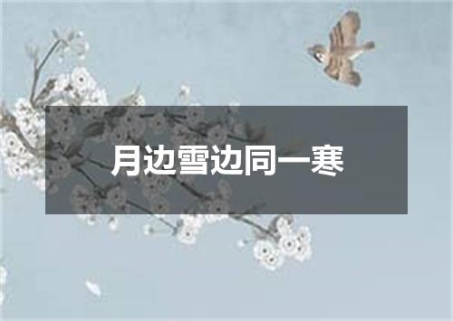 月边雪边同一寒