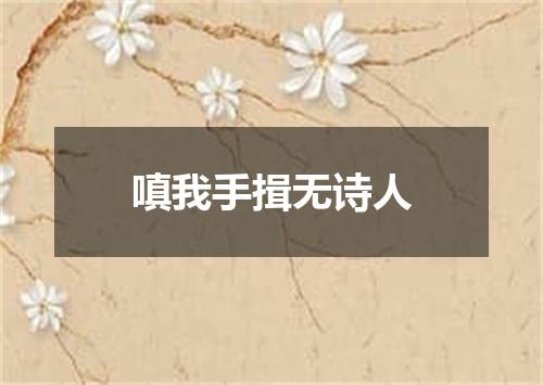 嗔我手揖无诗人
