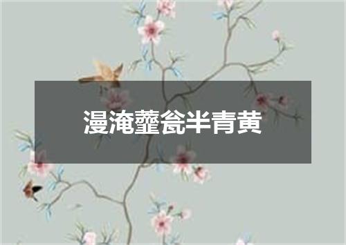 漫淹虀瓮半青黄