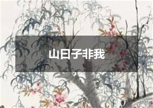 山曰子非我