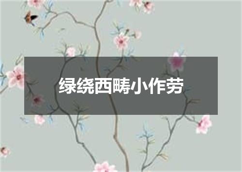 绿绕西畴小作劳