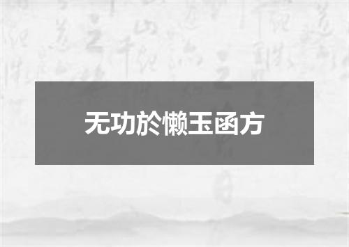 无功於懒玉函方