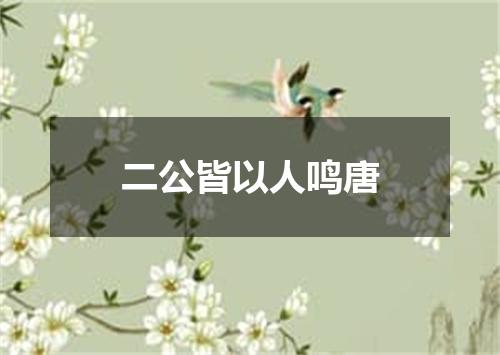 二公皆以人鸣唐